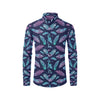 Feather Aztec Design Print Men's Long Sleeve Shirt