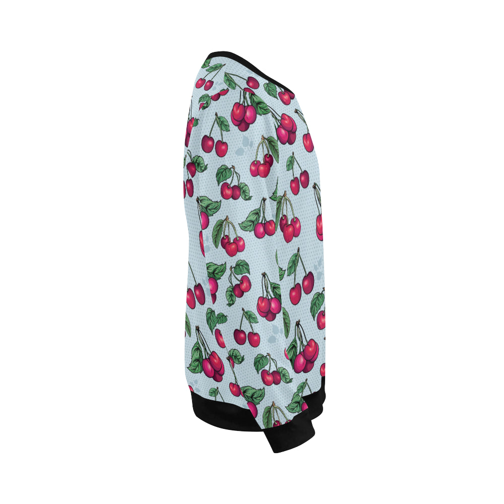 Cherry Pattern Print Design CH01 Men Long Sleeve Sweatshirt