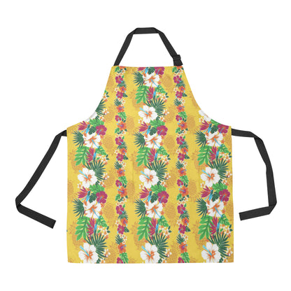 Hawaiian Themed Pattern Print Design H09 Apron with Pocket