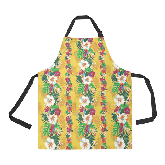 Hawaiian Themed Pattern Print Design H09 Apron with Pocket
