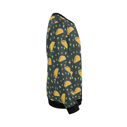 Taco Pattern Print Design TC02 Men Long Sleeve Sweatshirt
