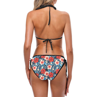 Red Hibiscus Blue Scene Bikini