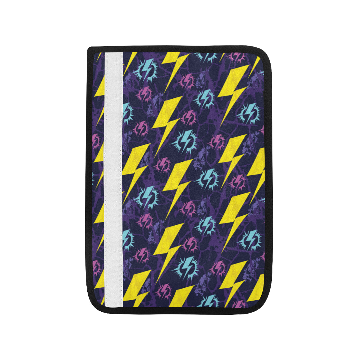 Lightning Thunder Pattern Print Design 01 Car Seat Belt Cover