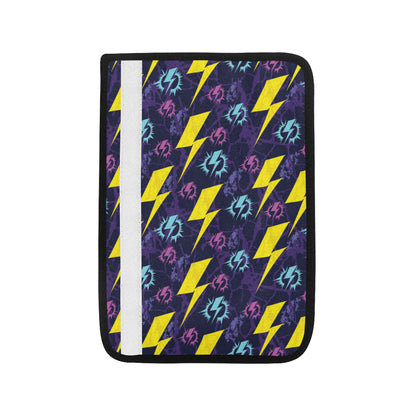 Lightning Thunder Pattern Print Design 01 Car Seat Belt Cover
