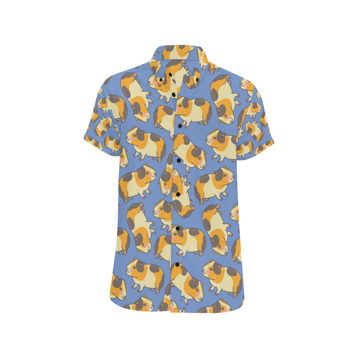 Guinea Pig Pattern Print Design 01 Men's Short Sleeve Button Up Shirt