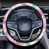 Peony Pattern Print Design PE011 Steering Wheel Cover with Elastic Edge
