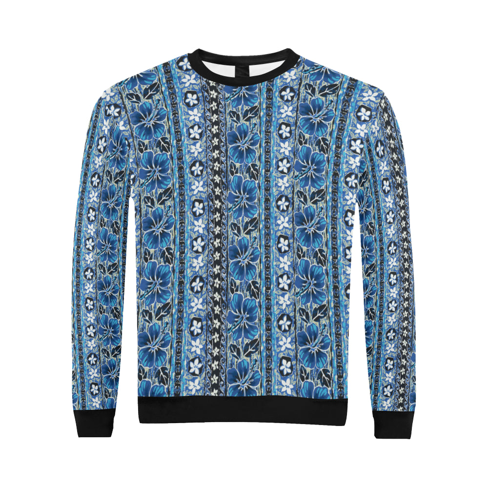 Hawaiian Themed Pattern Print Design H012 Men Long Sleeve Sweatshirt