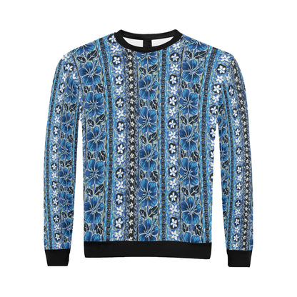 Hawaiian Themed Pattern Print Design H012 Men Long Sleeve Sweatshirt