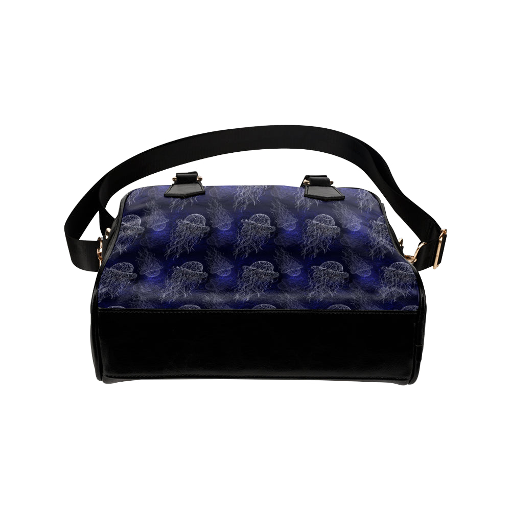 Jellyfish Pattern Print Design 02 Shoulder Handbag
