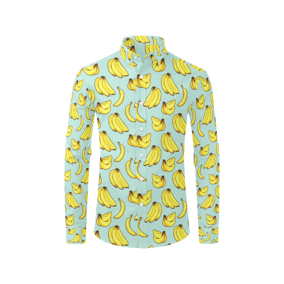 Banana Pattern Print Design BA04 Men's Long Sleeve Shirt