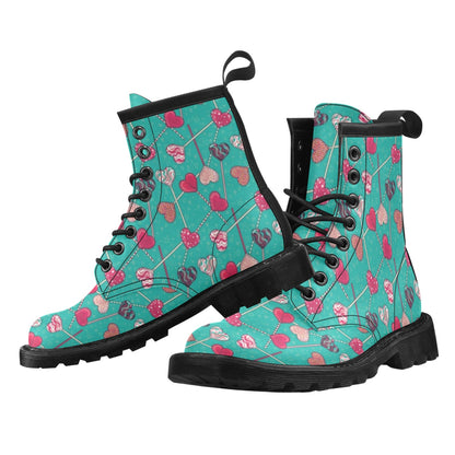 Lollipop Pattern Print Design LL01 Women's Boots