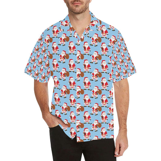Santa Christmas Themed Print Design LKS305 Men's Hawaiian Shirt