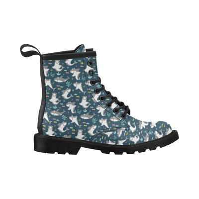 Shark Print Design LKS307 Women's Boots