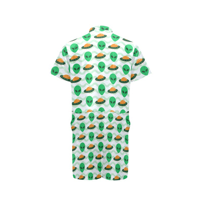 Alien UFO Pattern Print Design 04 Men's Romper