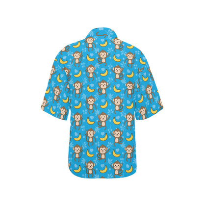 Monkey Pattern Print Design 05 Women's Hawaiian Shirt