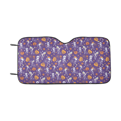 Skeleton Halloween Dance Print Design LKS304 Car front Windshield Sun Shade
