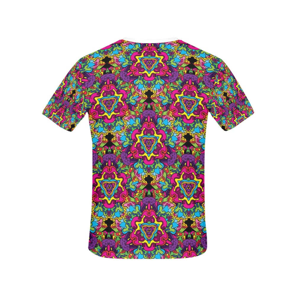 Trippy Print Design LKS303 Women's  T-shirt