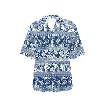 Hawaiian Themed Pattern Print Design H020 Women's Hawaiian Shirt