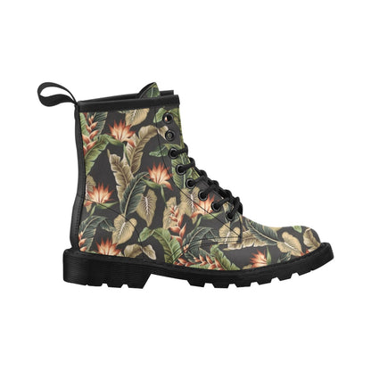 Tropical Flower Pattern Print Design TF014 Women's Boots