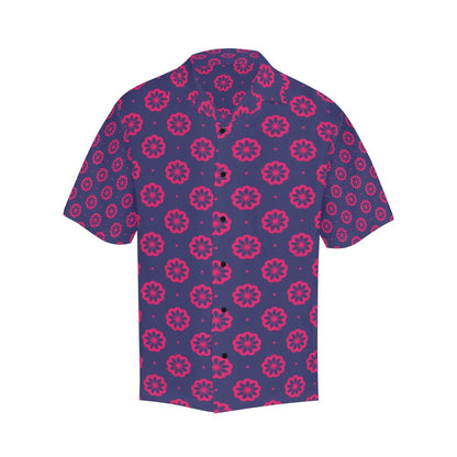 Water Lily Print Design LKS301 Men's Hawaiian Shirt