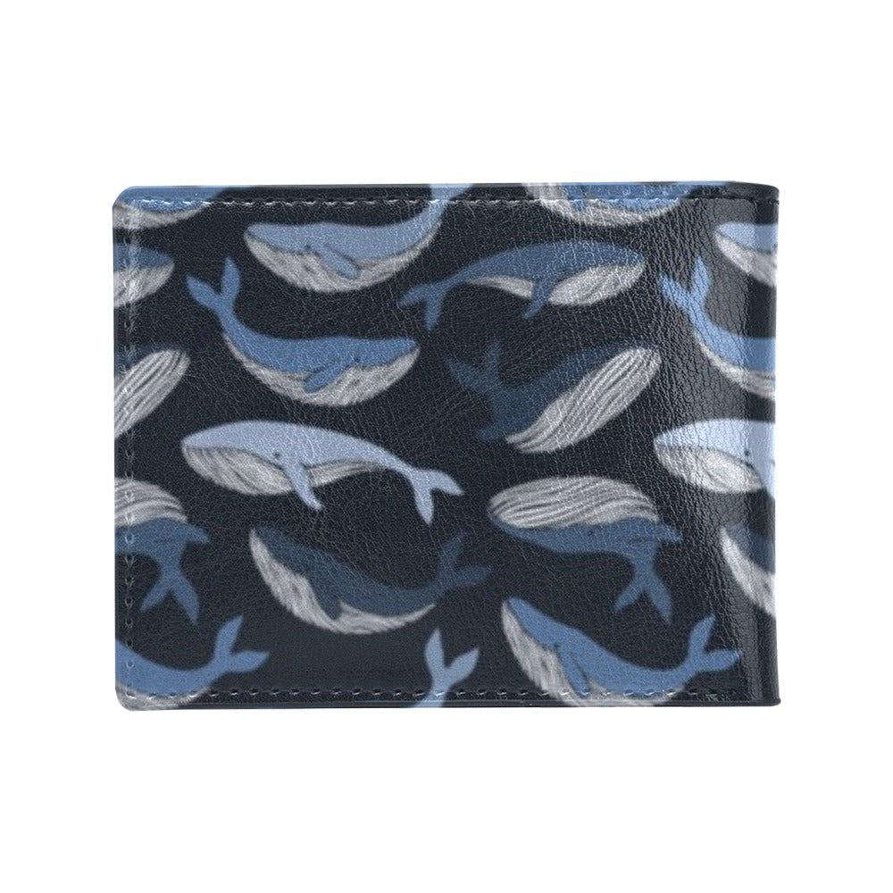 Whale Print Design LKS301 Men's ID Card Wallet