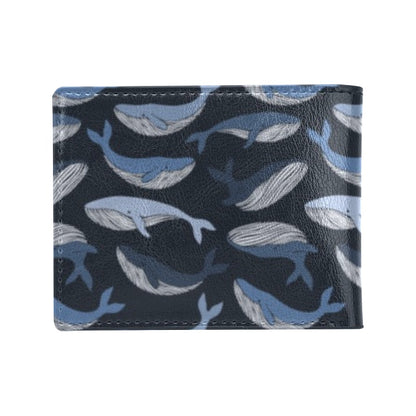 Whale Print Design LKS301 Men's ID Card Wallet