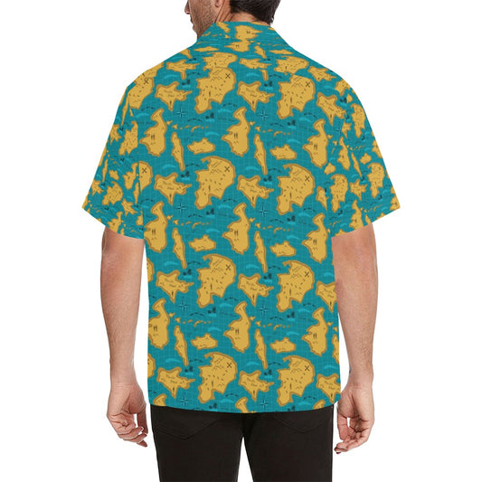 World Map Print Design LKS301 Men's Hawaiian Shirt