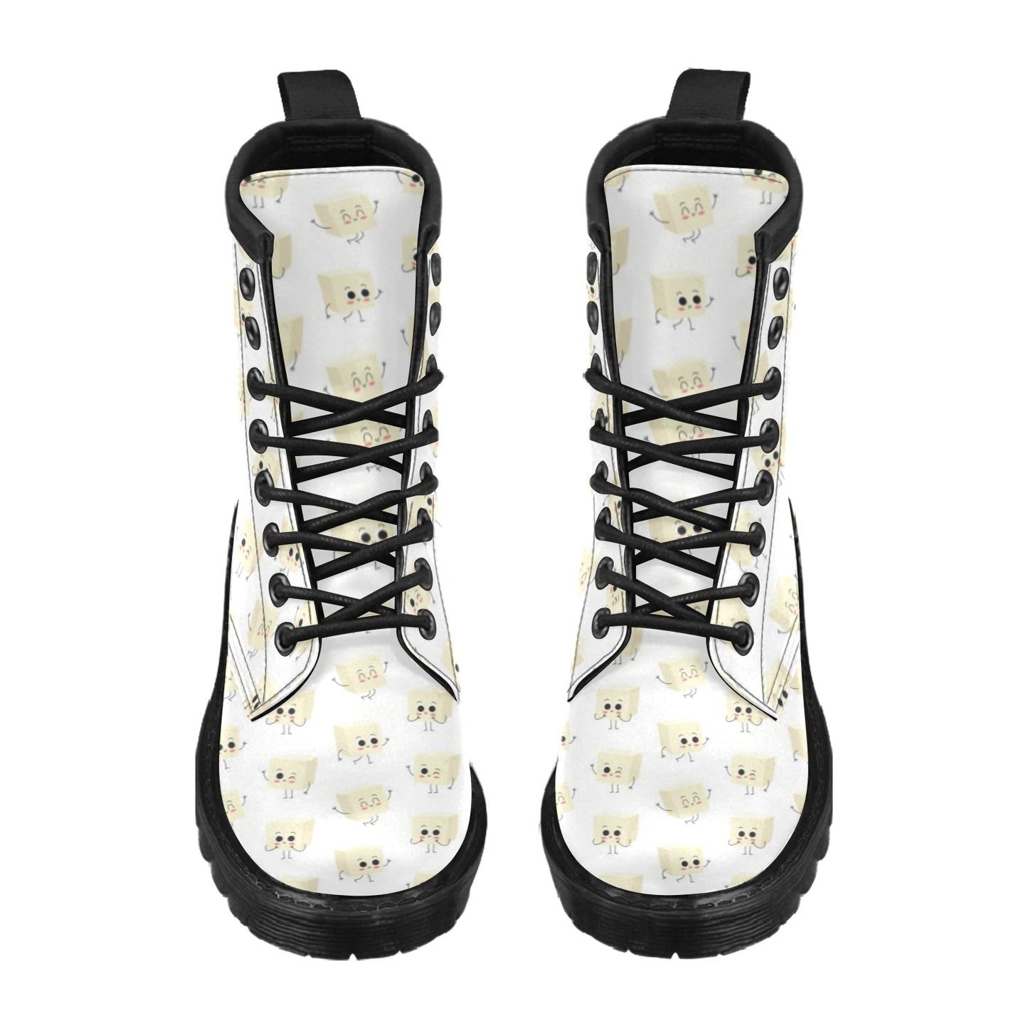 Tofu Print Design LKS301 Women's Boots