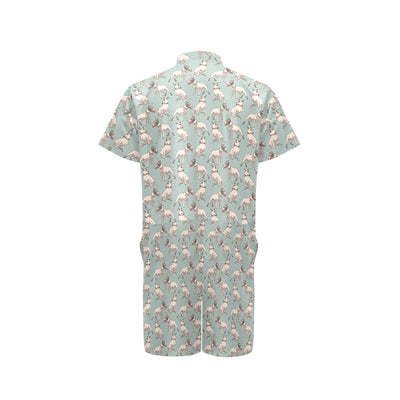 Bull Terrier Cute Print Pattern Men's Romper