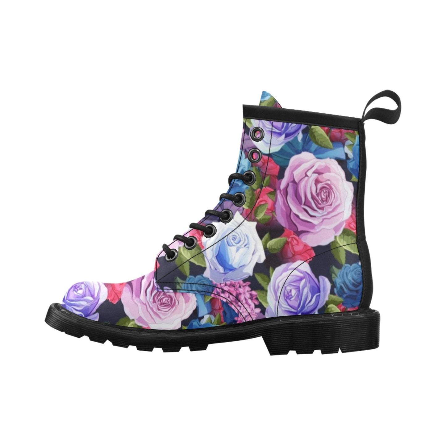 Rose Pattern Print Design RO09 Women's Boots