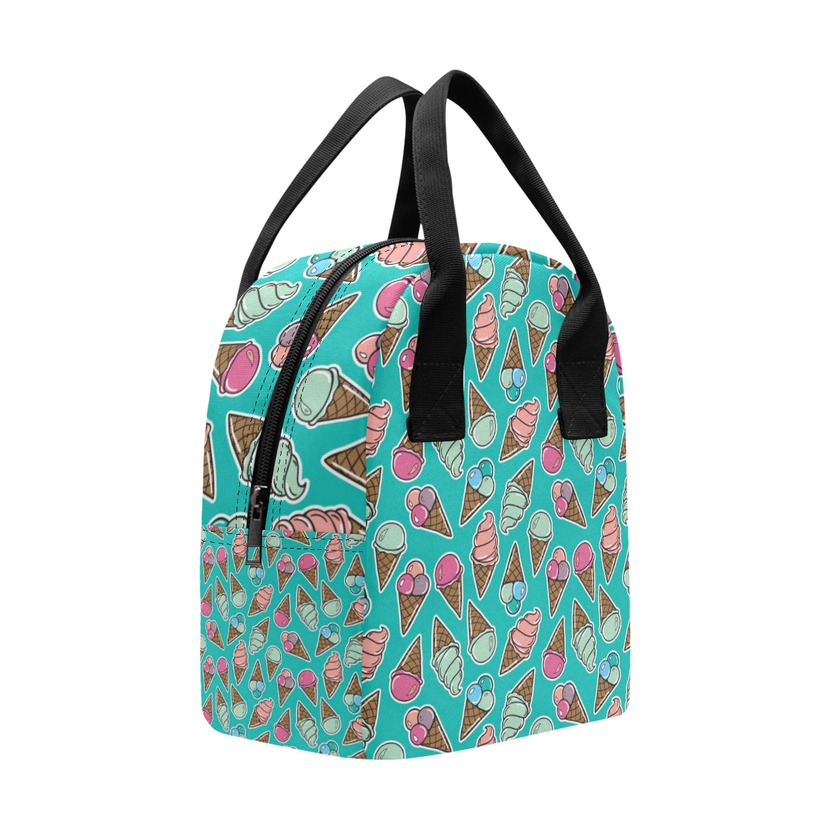 Ice Cream Pattern Print Design IC01 Insulated Lunch Bag
