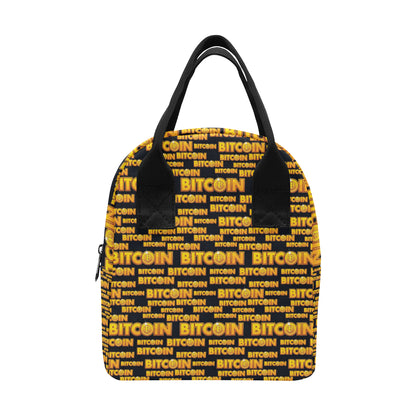 Bitcoin Pattern Print Design DO03 Insulated Lunch Bag