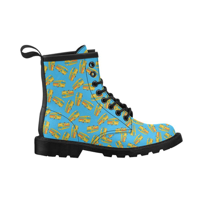 School Bus Print Design LKS302 Women's Boots