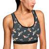 KOI Fish Pattern Print Design 04 Sports Bra