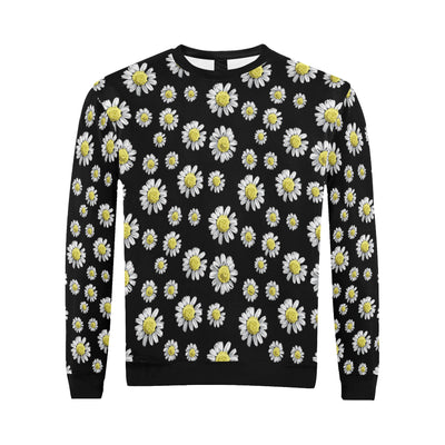 Daisy Pattern Print Design DS01 Men Long Sleeve Sweatshirt