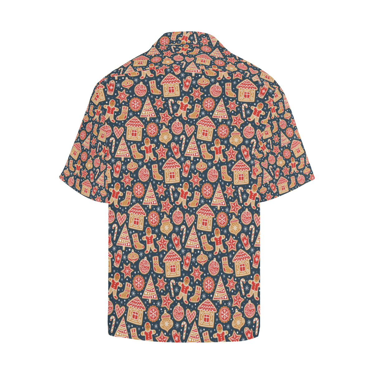 Gingerbread Pattern Print Design 03 Men's Hawaiian Shirt
