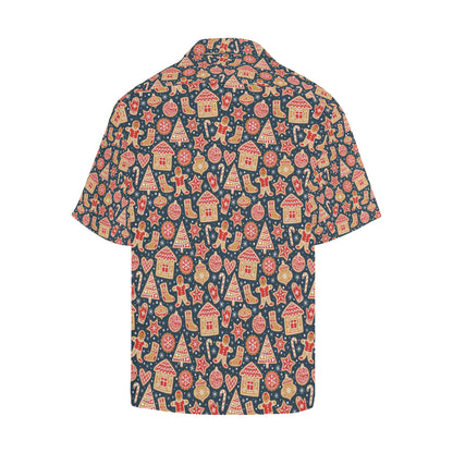 Gingerbread Pattern Print Design 03 Men's Hawaiian Shirt