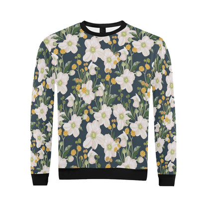 Anemone Pattern Print Design AM04 Men Long Sleeve Sweatshirt