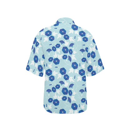 Morning Glory Pattern Print Design MG07 Women's Hawaiian Shirt