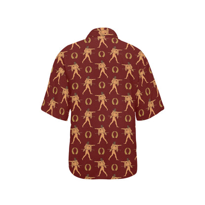 Ancient Greek Print Design LKS307 Women's Hawaiian Shirt