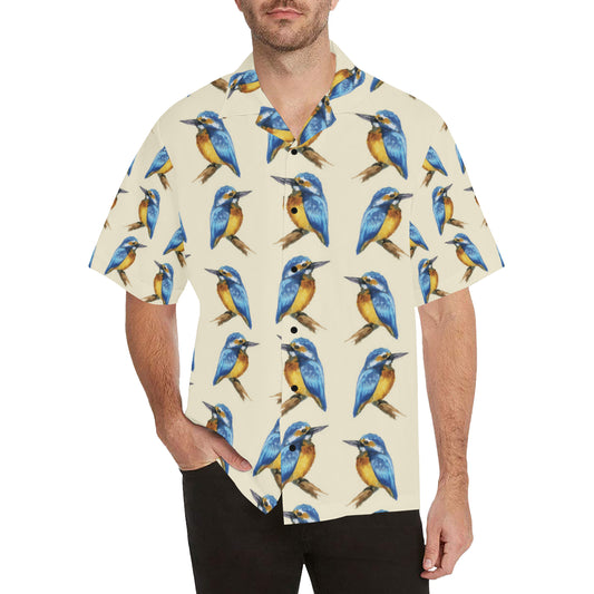 Kingfisher Pattern Print Design 01 Men's Hawaiian Shirt