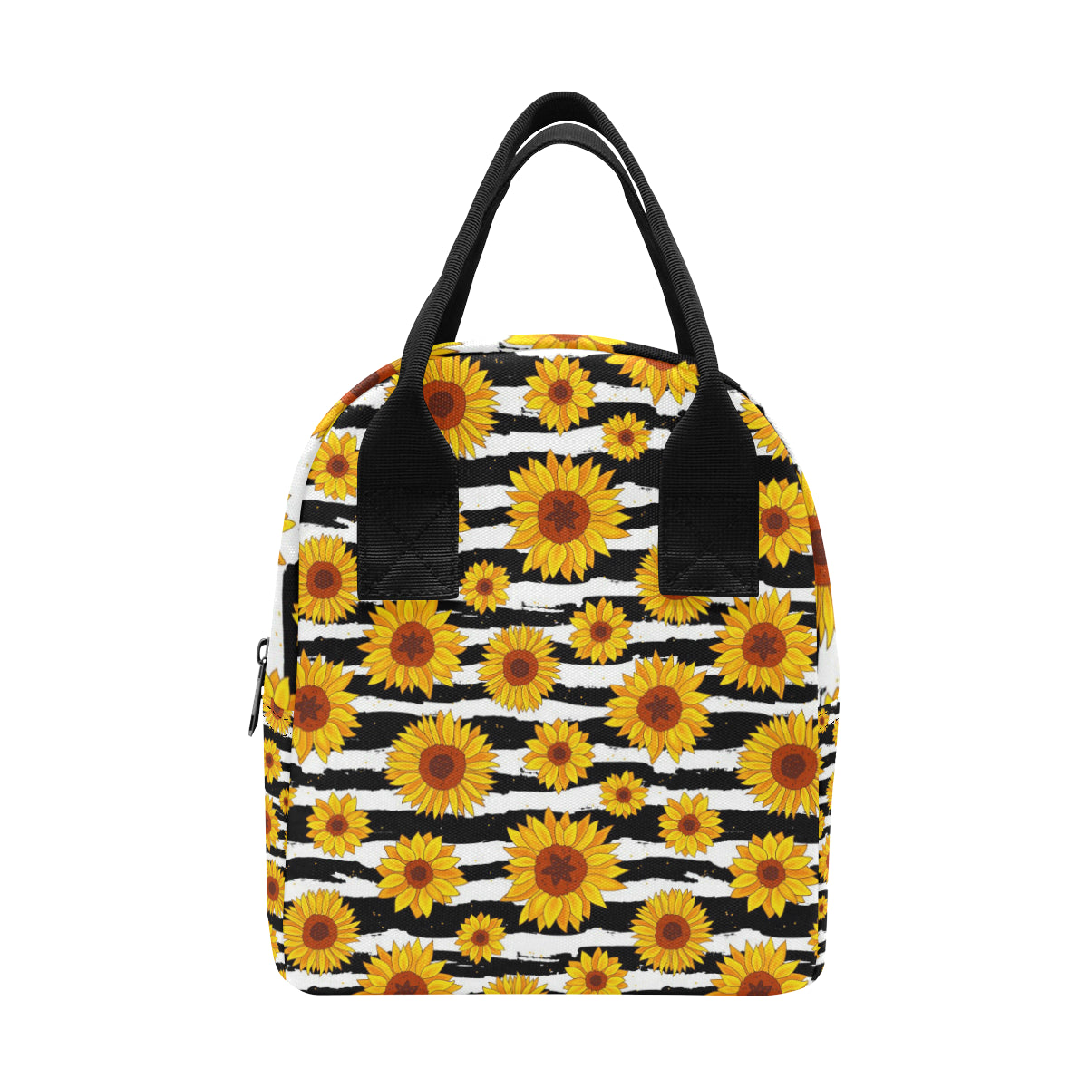 Sunflower Pattern Print Design SF010 Insulated Lunch Bag