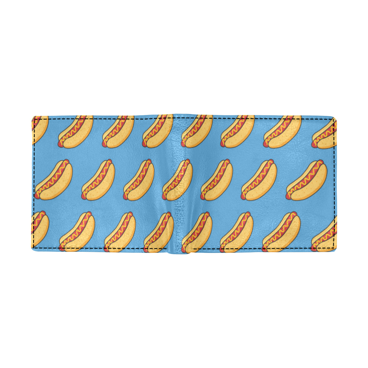 Hot Dog Pattern Print Design 02 Men's ID Card Wallet