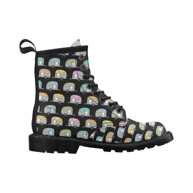Camper Pattern Camping Themed No 2 Print Women's Boots