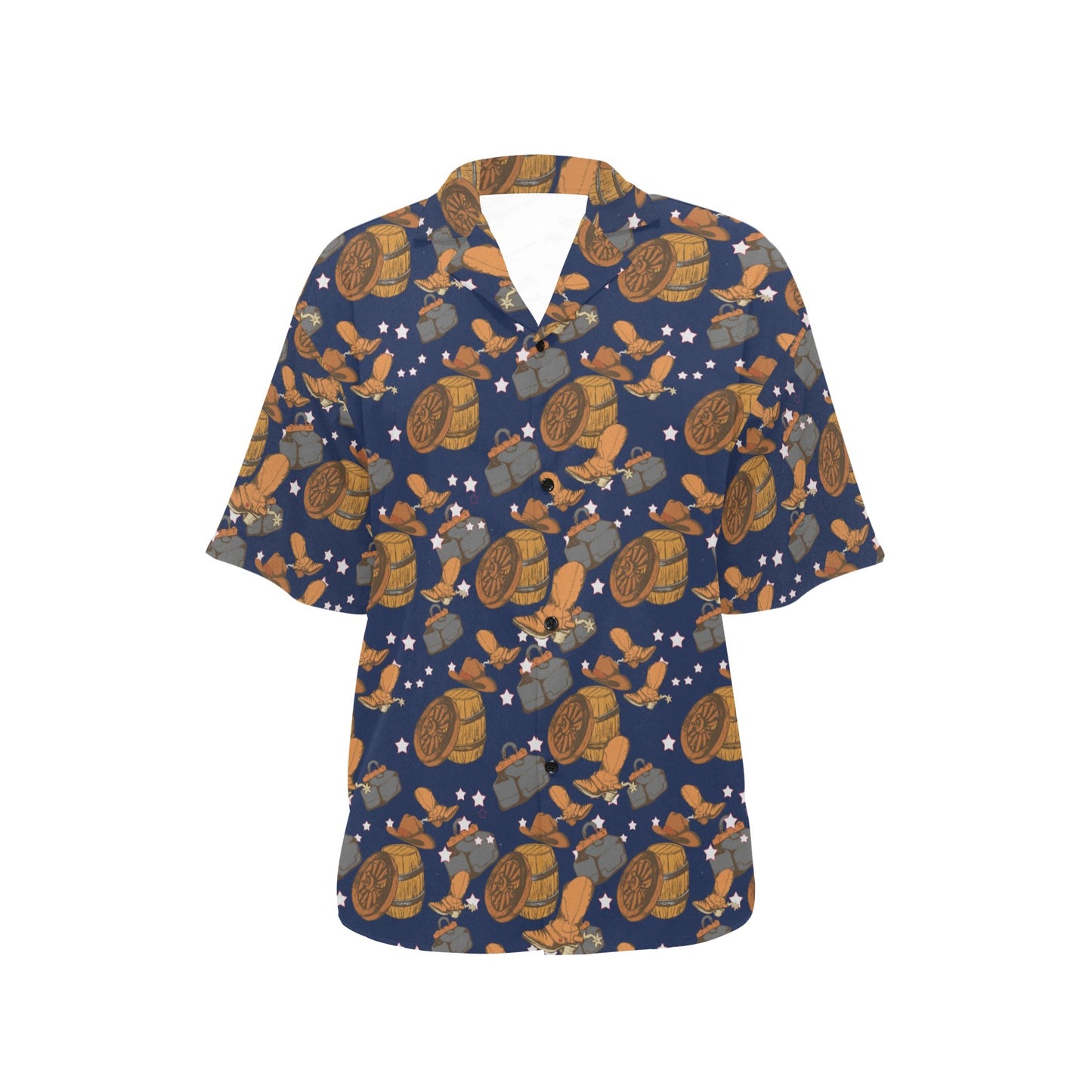 Cowboy Pattern Print Design 03 Women's Hawaiian Shirt