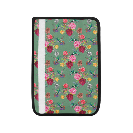 Hummingbird with Rose Themed Print Car Seat Belt Cover