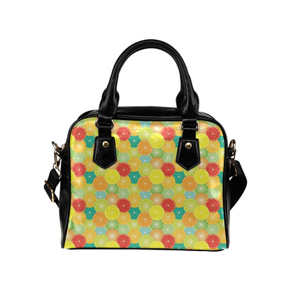 Citrus  Pattern Print Design 01 Shoulder Handbag