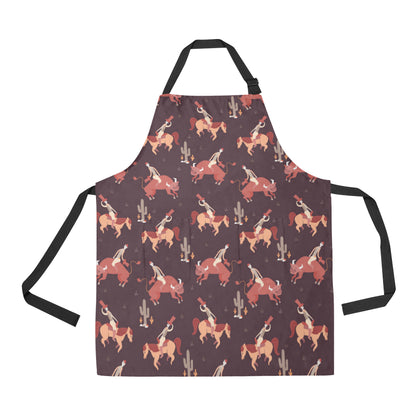 Rodeo Pattern Print Design A01 Apron with Pocket