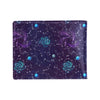 Zodiac Galaxy Design Print Men's ID Card Wallet