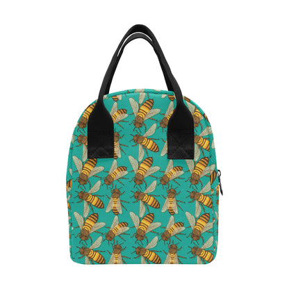 Bee Pattern Print Design BEE04 Insulated Lunch Bag